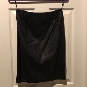Black leather- Pencil skirt